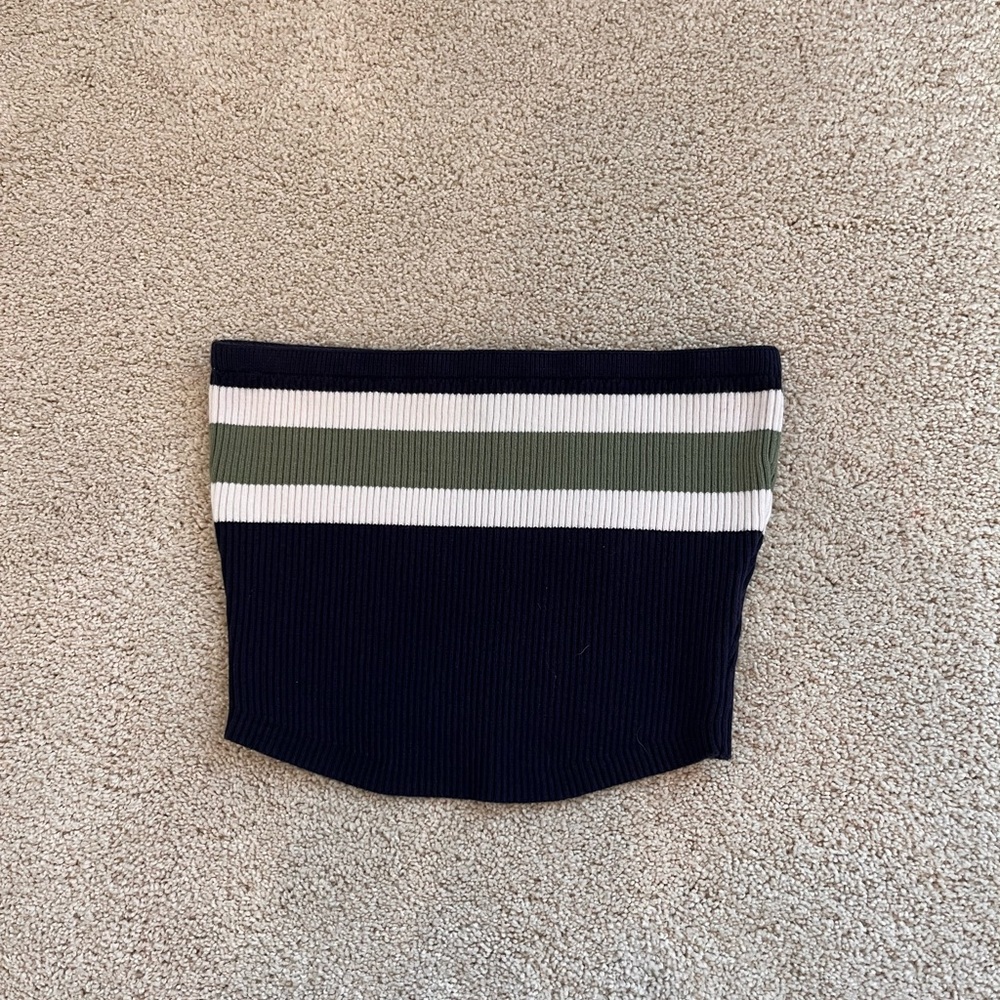 Edikted Navy and White Striped Top